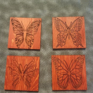 Butterfly and Skull Coasters