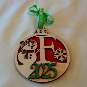 Christmas Initial Ornament