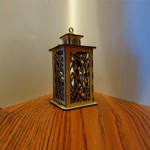 3D Lantern Natural Wood